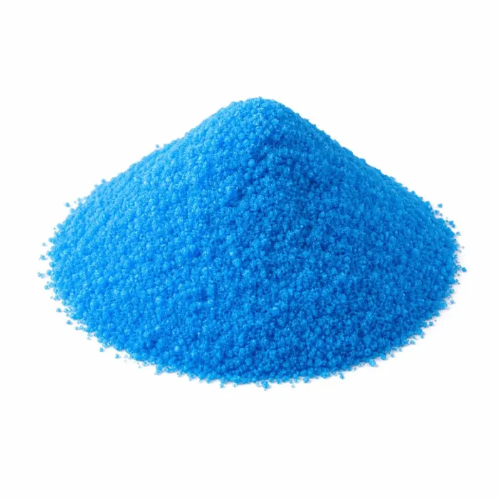 细腻的蓝色水溶性 NPK 肥料粉末